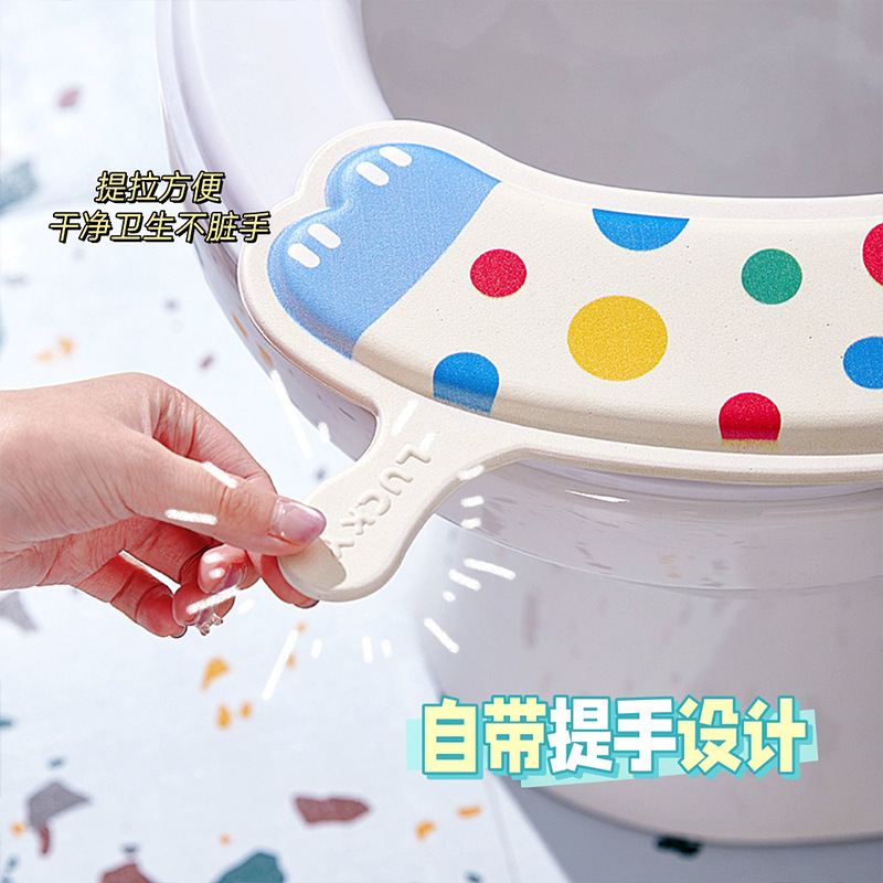Dibujos animados lindo EVA asiento de inodoro impermeable Four Seasons inodoro doméstico universal trampa adhesiva lavable