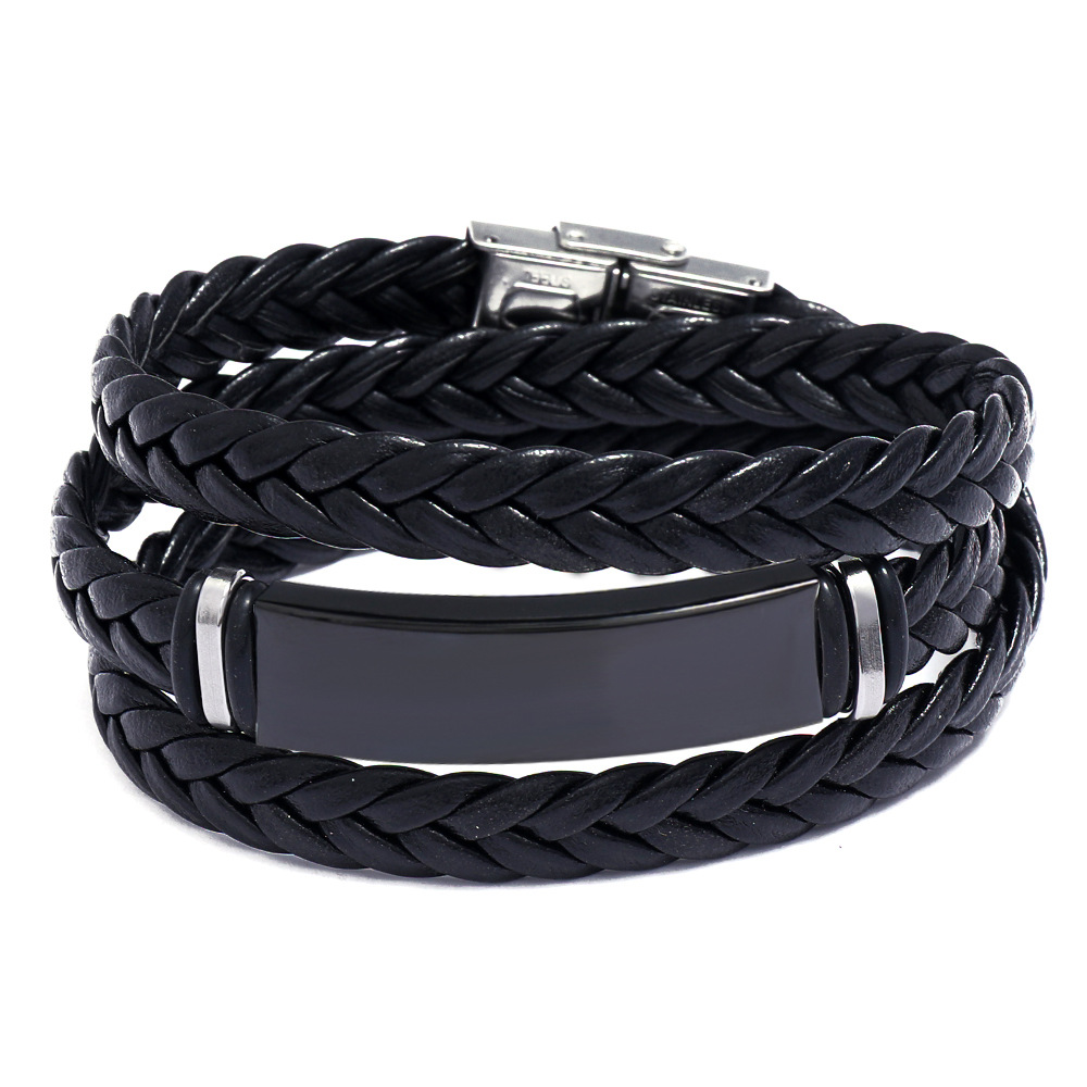 Fashionable woven glossy bracelet stainless steel
