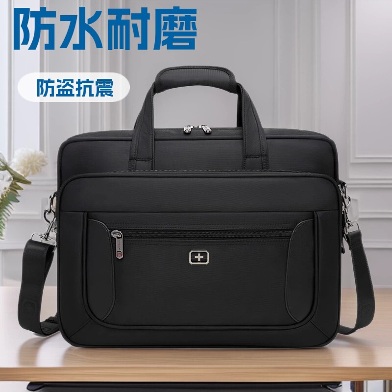 Swiss men's handbag, business travel briefcase, 16inch laptop bag, casual utility shoulder bag Swiss men's handbag, business travel briefcase, 16inch laptop bag, casual utility shoulder bag