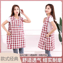 圍裙新款棉布坎肩背帶圍裙家用廚房圍裙家用時尚工作服成人圍腰