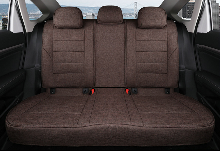 Langyi Four Seasons Linen Special Car Seat Cushion for Five-Seater Sedan, Full Surround, Simple and Comfortable Seat Cover