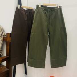 高品质原版一比一R*L26年春季新款女装純棉弧形內縫錐形抽绳长裤