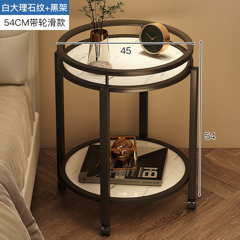 Estante de cabecera creativo Mesa lateral pequeña de sala de estar simple y moderna Alternativa a la mesita de noche Mesa lateral multifuncional Mesa de centro pequeña