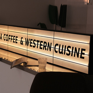 American retro Changhong corrugated acrylic light box industrial wind door head signboard luminous Billboard luminous word factory