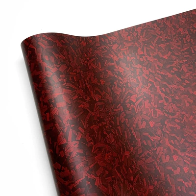 Body sticker — Film, Color Changing Film, Glossy - pet-matte-forged-carbon-red-30cm30cm