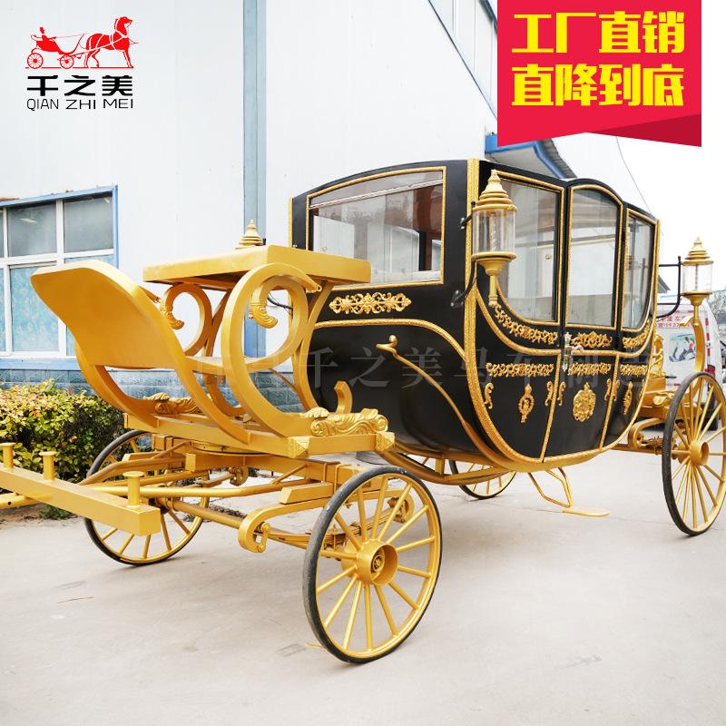 加宽加长6人座皇-家欧式马车展示款商场酒店会所美陈道具展览馆