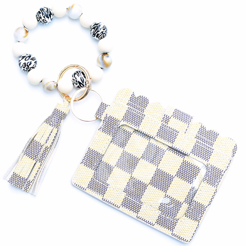 Amazon Printed Women's Change Card Holder Personalized Beaded Bracelet Keychain Coin Purse Bus Bank Card Holder Amazon Printed Women's Change Card Holder Personalized Beaded Bracelet Keychain Coin Purse Bus Bank Card Holder