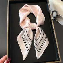 春秋夏季复古小方巾丝巾女搭配衬衫妈妈护颈饰围脖子薄纱巾围巾