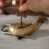 尼泊尔纯铜挂锁手工艺品批发藏式庭院民宿装饰锁具仿古鱼型锁