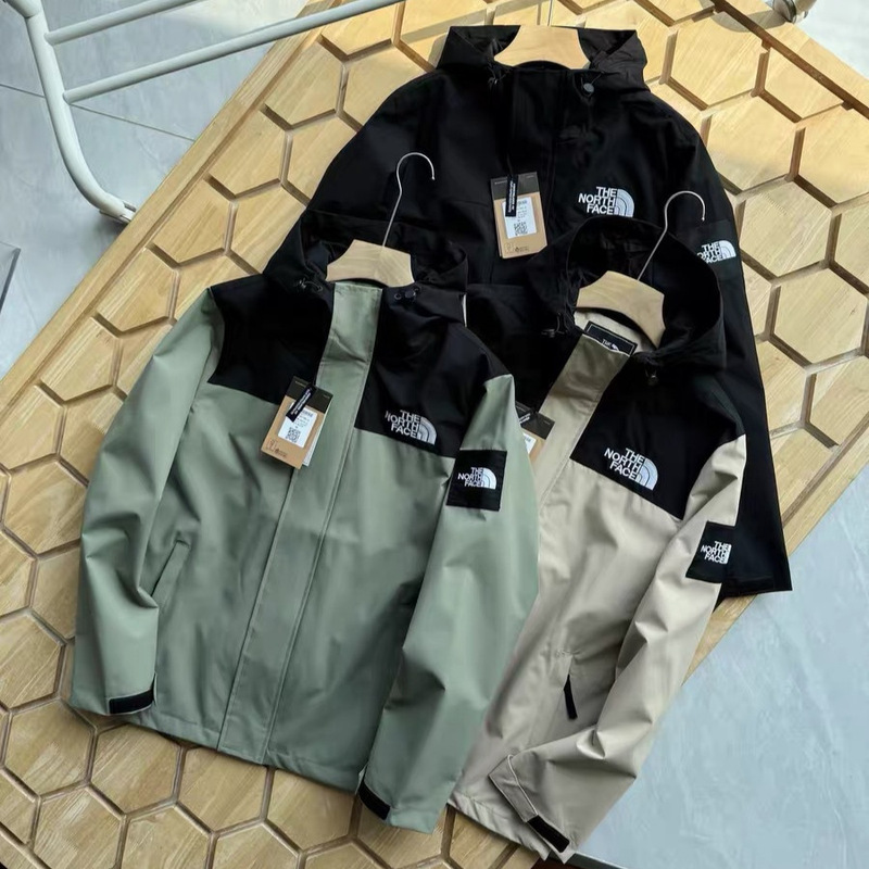 Cross-Border Export Spring, Autumn and Winter Tnf Jacket Hooded Light Jacket Embroidered North Face Outdoor Jacket Waterproof 198