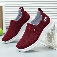 Women's New Arrival Flyknit Shoes for Export, Cross-Border Wholesale—Trendy Soft-Soled Casual Slip-Ons Perfect for Moms