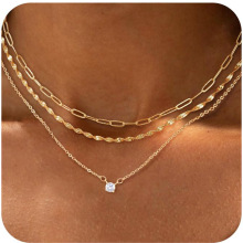 跨境欧美新款十字架吊坠项链复古个性气质时尚简约锁骨链女士配饰