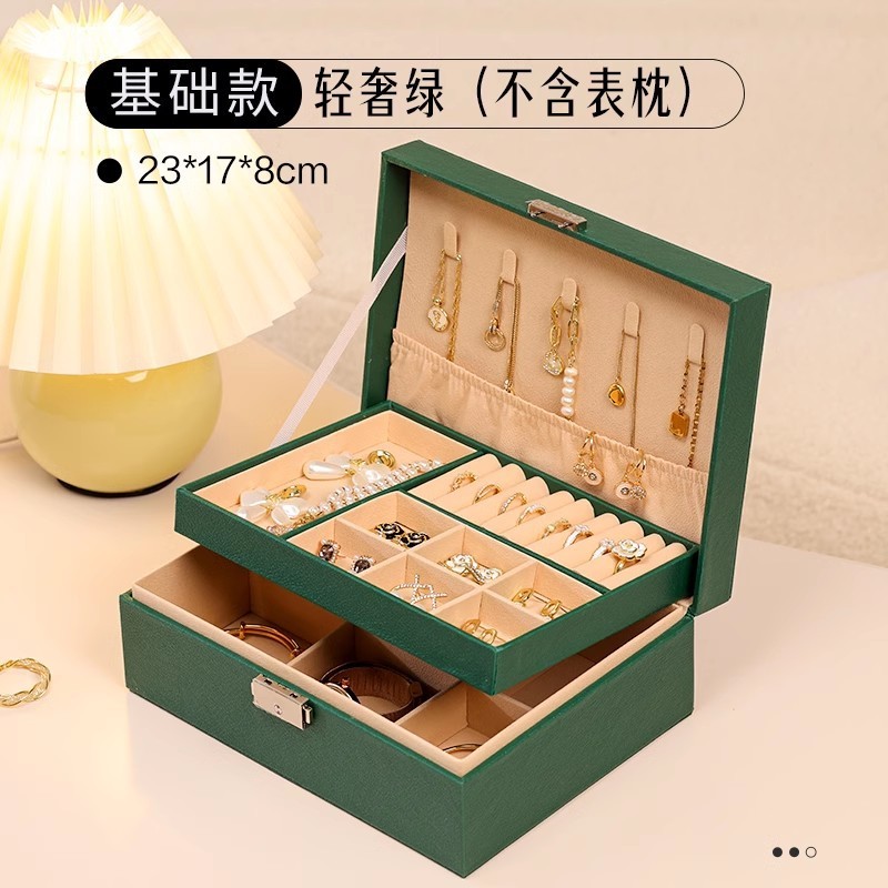卸売ジュエリーボックス、イヤリング、イヤリング、ネックレス、リング、高級で絶妙な大容量のゴールドジュエリー、ハンドジュエリー収集|undefined