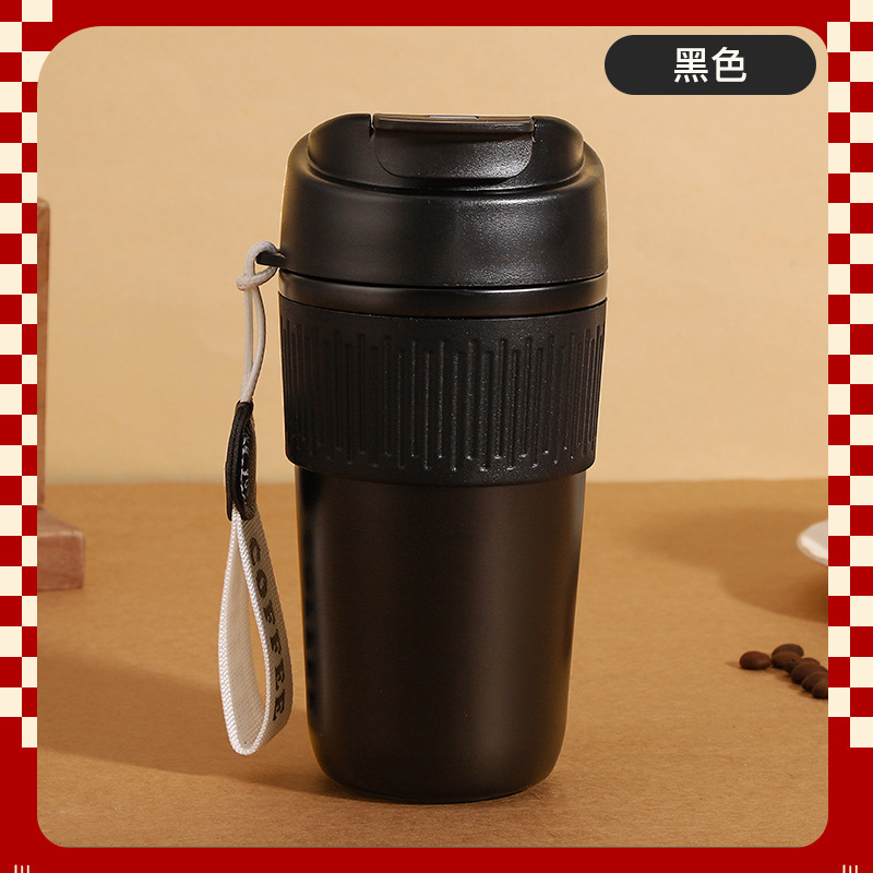 新商品304ステンレス保温カップ高颜値シンプルダブルコーヒーカップ|undefined