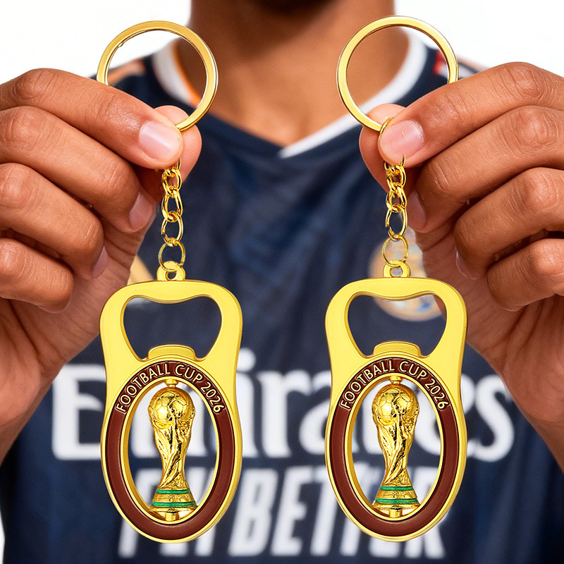 2026 미국-캐나다-멕시코 헤라클레스컵 트로피 맥주병따개 열쇠고리 축구 기념품 창의적인 장식품 도매