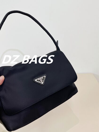 2023 Korean Style ins Black Handbag Vintage Underarm Bag Fashionable Nylon hobo Shoulder Bag All-match Small Bag for Women