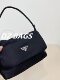 2023 Korean Style ins Black Handbag Vintage Underarm Bag Fashionable Nylon hobo Shoulder Bag All-match Small Bag for Women