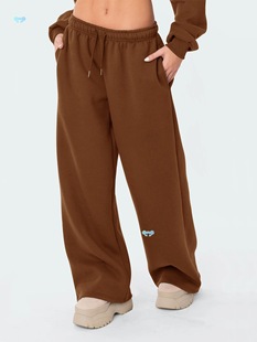 Women's High Waist Wide Leg Joggers Casual Solid Color Cross-Border