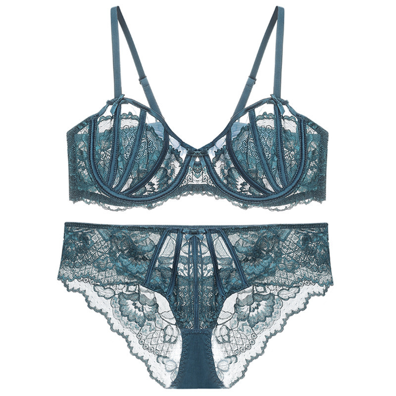 European and American French Intimates, Sexy Ultra-Thin Big Breasts, Small Large Size Bra, Breast-Retracting Anti-Sagging Lace Bra Set European and American French Intimates, Sexy Ultra-Thin Big Breasts, Small Large Size Bra, Breast-Retracting Anti-Sagging Lace Bra Set