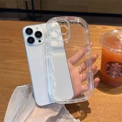 新型波紋模様 iPhone17ProMax用スマホケース Apple 16/14/13 ソープケース 12 透明 16
