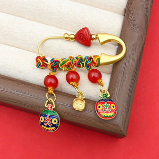 Dragon Boat Festival ancient French gold swallow gold beast safety brooch pregnant women baby pressure pin good luck jewelry needle gift wholesale