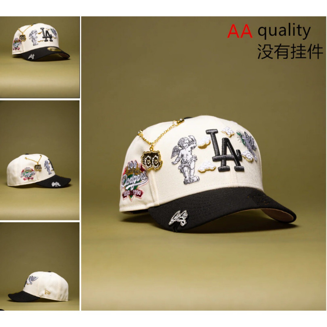 Comercio exterior transfronterizo al por mayor 2026 AA gorra de boca de pato bordado tridimensional ajustable gorra de hip-hop Yankees Dodgers