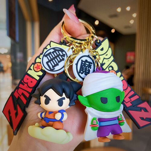 Cartoon anime Dragon Ball Goku keychain car keychain bag pendant gumball machine small gift wholesale