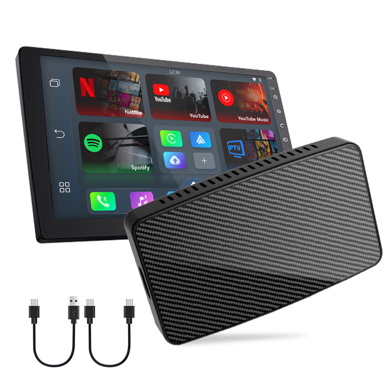 ワイヤレス carplay ボックス OEM OEM カスタマイズされたクロスボーダーホットモデル Android 12 CarPlay Ai ボックス|undefined
