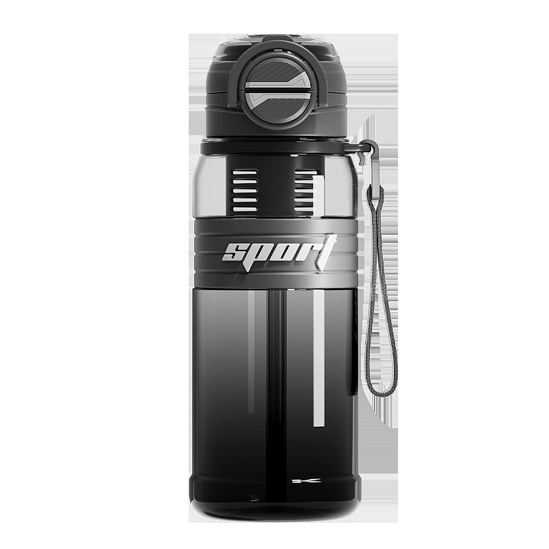 Nuevo vaso de plástico de la calle de doble bebida, vaso de agua de paja portátil de gran capacidad, vaso de agua de deportes de ciclismo al aire libre de verano