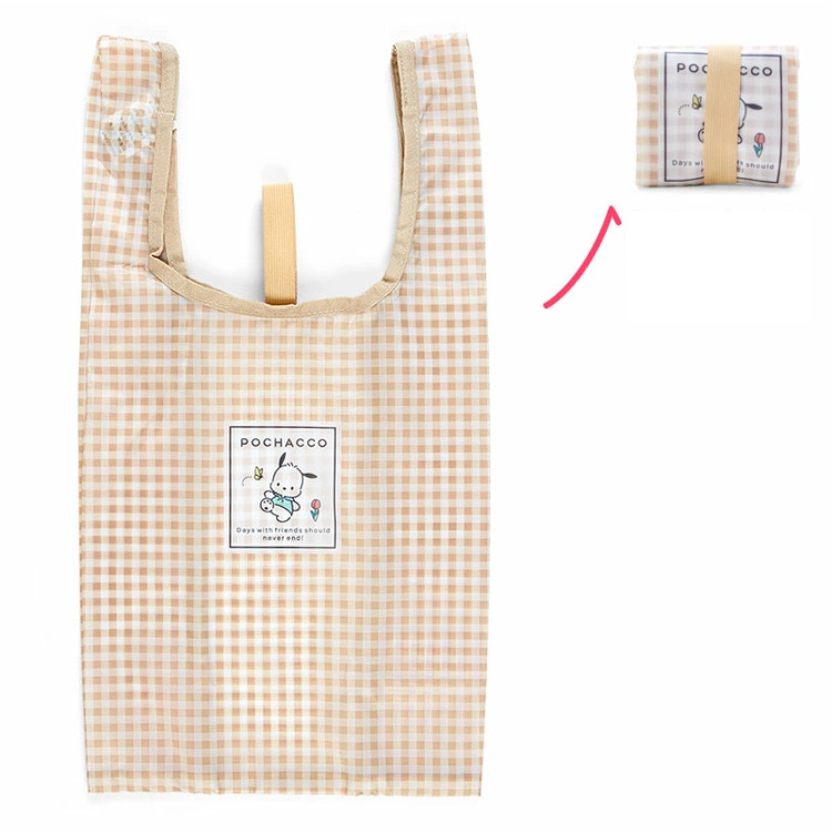 日本のハローキティ収納バッグ、楽しいクロミ収納バッグ、精巧な仕上がり、超軽量折りたたみショッピングバッグ