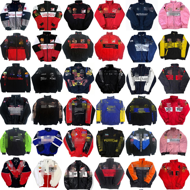 Full Price F1 Racing Suit F1 Ferrari Jacket Embroidered Four-Season Thin Retro Motorcycle Jacket Cycling Jacket Cotton Jacket Coat Full Price F1 Racing Suit F1 Ferrari Jacket Embroidered Four-Season Thin Retro Motorcycle Jacket Cycling Jacket Cotton Jacket Coat