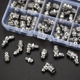 butter nozzle M6M8M10 boxed 60pcs galvanized nickel plated nozzle straight curved nozzle joint universal cross-border
