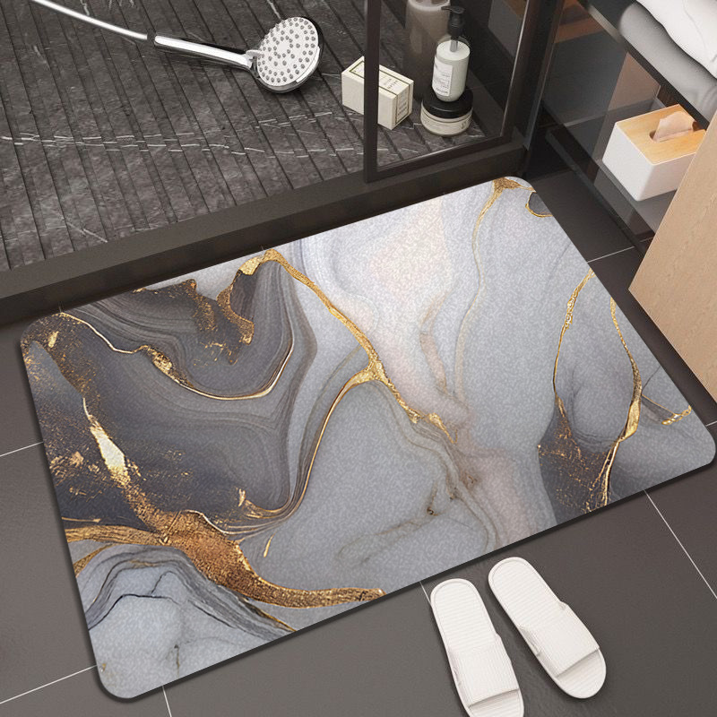 Baño de barro de diatomeas absorción de agua suelo blando de baño de barro de diatomeas puerta de baño anti-deslizante cojín de pies secos rápidos