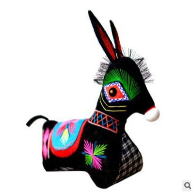 Shaanxi Folk Handicrafts, Hand-embroidered, Shaanxi Donkey, Ethnic Style Decoration, Chinese Style Business Gifts for Foreigners