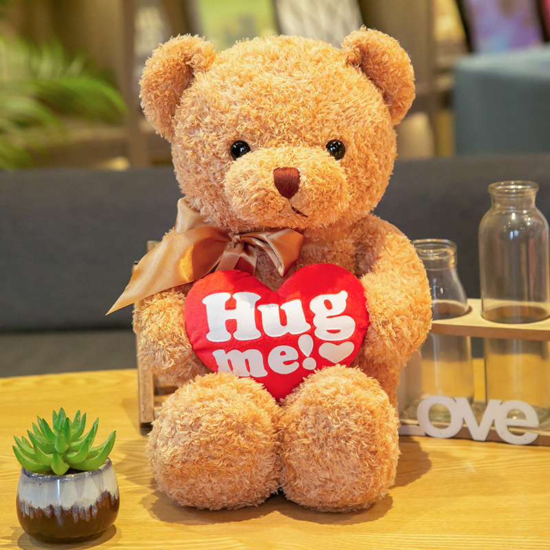 Lindo oso de peluche máquina de agarre muñeca de peluche oso de juguete grande abrazo oso muñeca regalo del día de san valentín lote