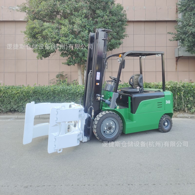 四轮座驾式电动抱夹车 叉货运抱夹装卸叉车 抱夹翻转堆高车