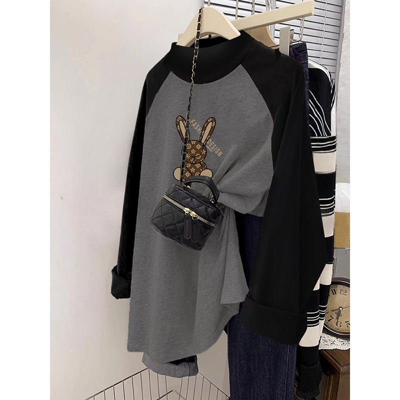 FASH兔子-灰拼黑