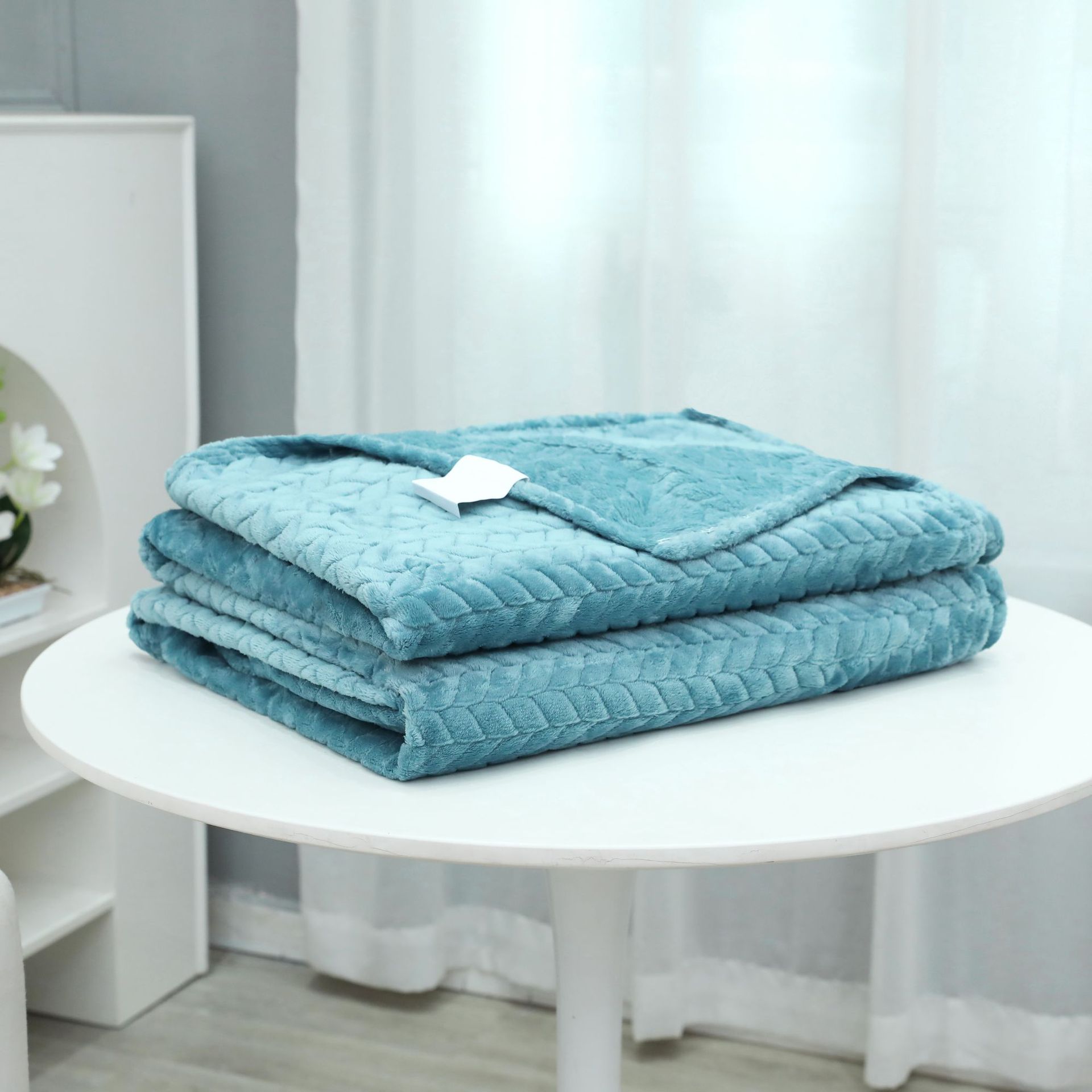 밀이삭 무늬 아쿠아 블루