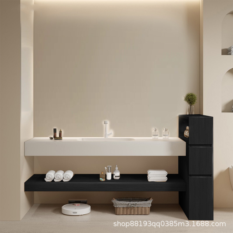 personalización italiana de tablero de roca de curvación en caliente gabinete de baño combinación inodoro lavabo gabinete lavabo tablero de roca de curvación en caliente integral lavabo
