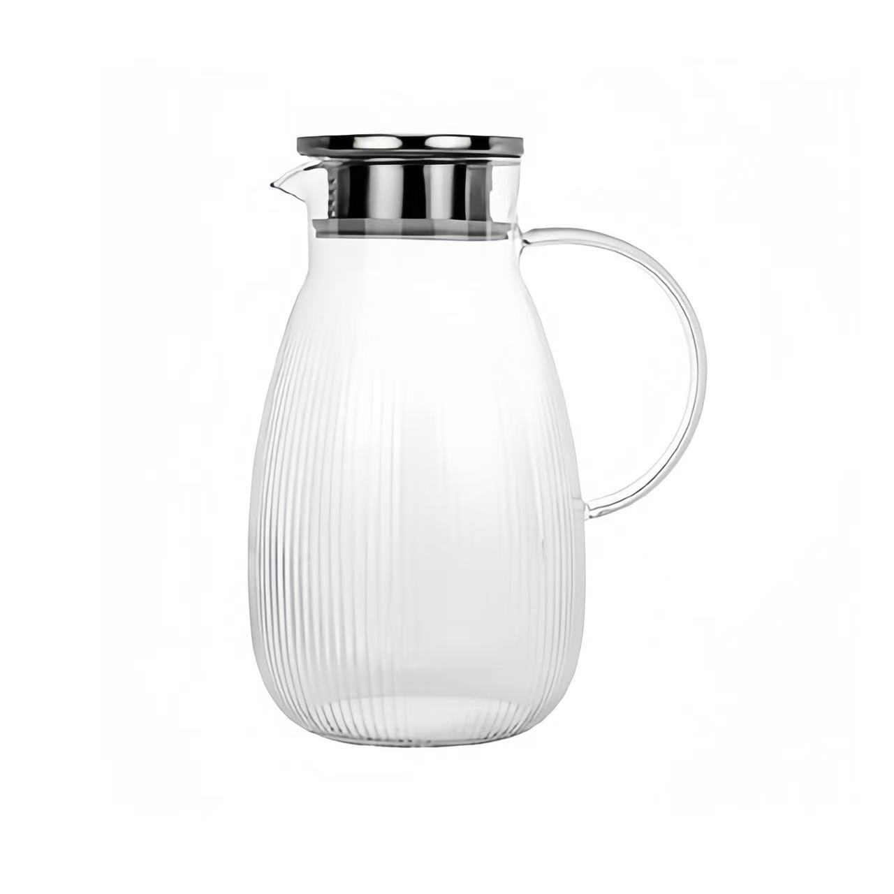 vidrio de alto silicio borosilicato estampado tetera de agua fría con tetera de té resistente a altas temperaturas tetera de bebida caliente tetera de jugo tetera de té doméstica tetera de hierba tetera