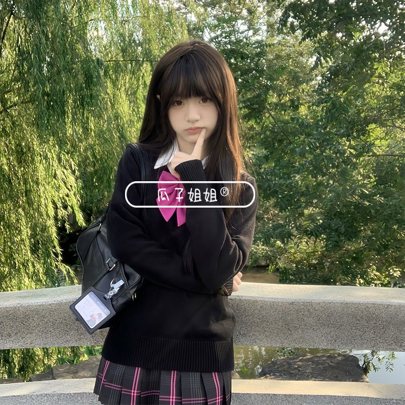 DELANCY | ORIGINAL GENUINE 가을 및 겨울 학교 스타일 JK 페어 스커트 학생 스커트 여성 대학 스타일 주름 치마 일본 스타일