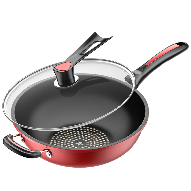 Nuevo tipo de sartén casera antiadherente, salsa de pescado frita, salsa de filete frita, hierro fino, calderas de platos fritas, sartén general al por mayor