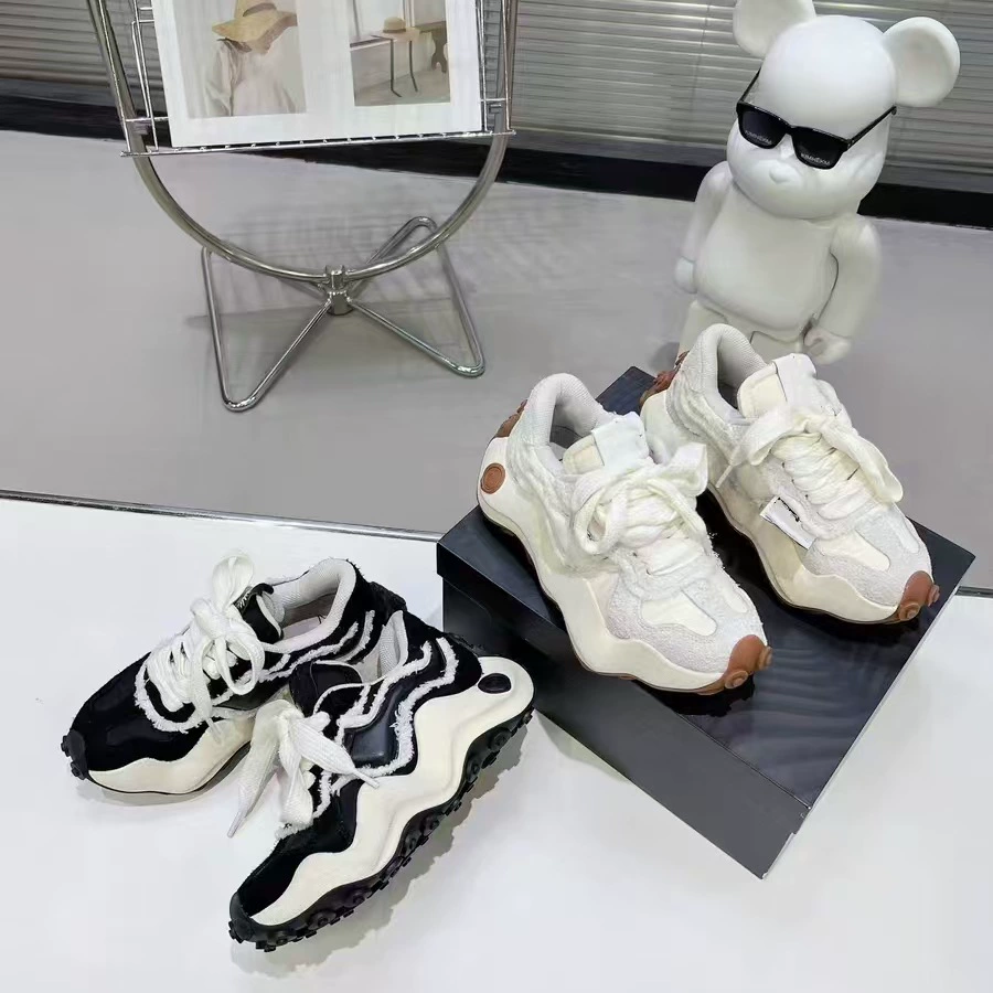 Для верстки модели волны с толстой подошвой без каблуков, обувь папы, женская 2025 новая голова, половина тапочек, носить обувь Мюллер