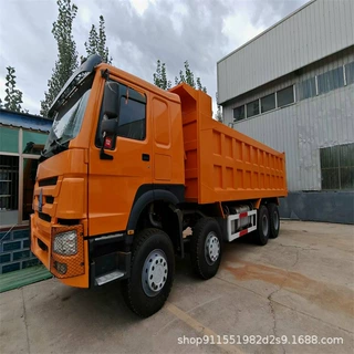 跨境出口精翻豪沃后八轮自卸车 渣土车厢货车 371马力码头倾斜车