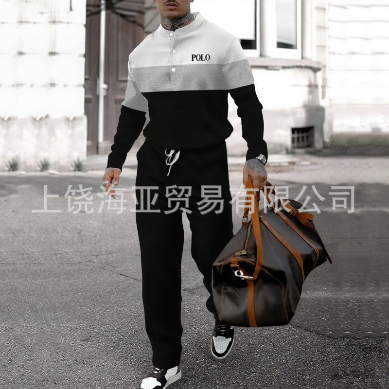 2025跨境春秋欧美外贸秋季新款热卖男装风格时尚休闲运动两件套装|undefined