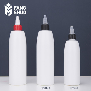 250ml Pointed Mouth Bottle Hdpe Paint Bottle Translucent Plastic Bottle Ink Squeeze Bottle Electric Hair Water Cap