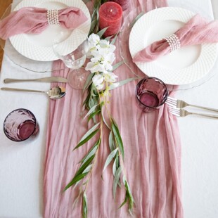 Cross-Border Nordic Bali Gauze Table Flag Pleated Wedding Party Decoration Cross-Border Pleated Cloth Tablecloth Table Flag Manufacturer Wholesale