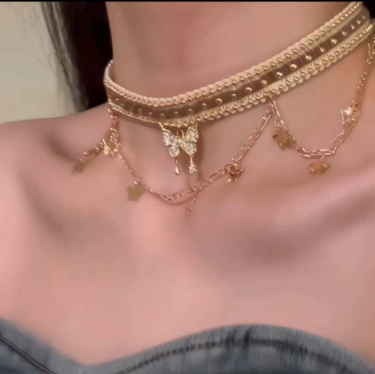 48#蝴蝶锁骨链