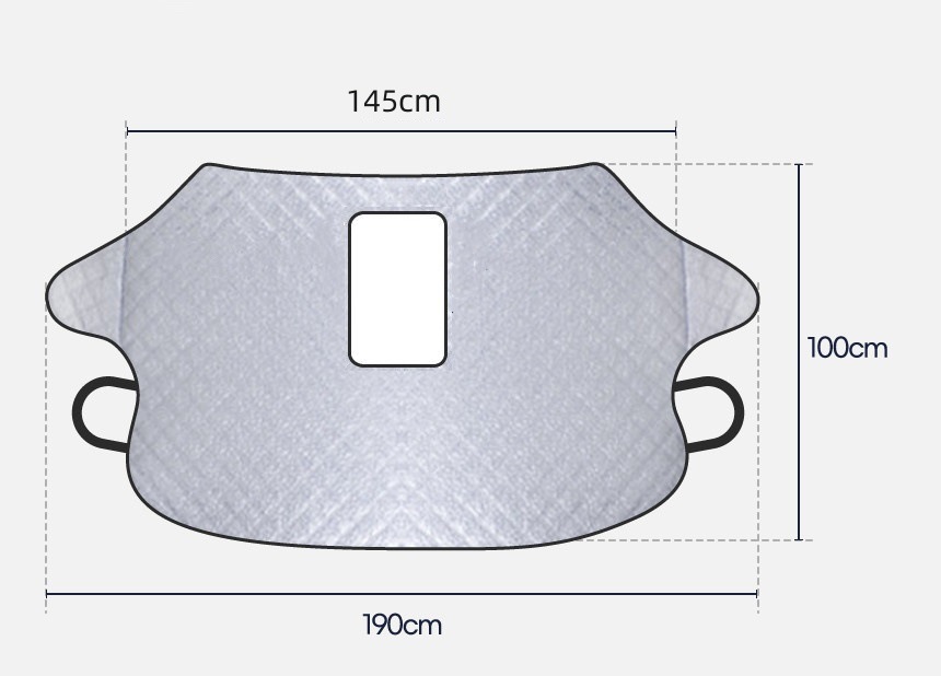 Cross-border car sunshade sunscreen heat insulation half cover snow window snow cover car clothing car snow cover