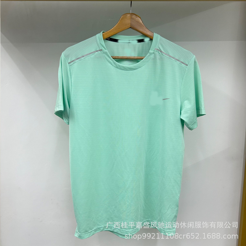 外贸批发体育生训练速干田径训练服跑步运动服短袖运动反光运水晶|undefined